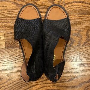 Free People Textured Black Sandals